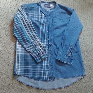 Wrangler Denim & Plaid Button up